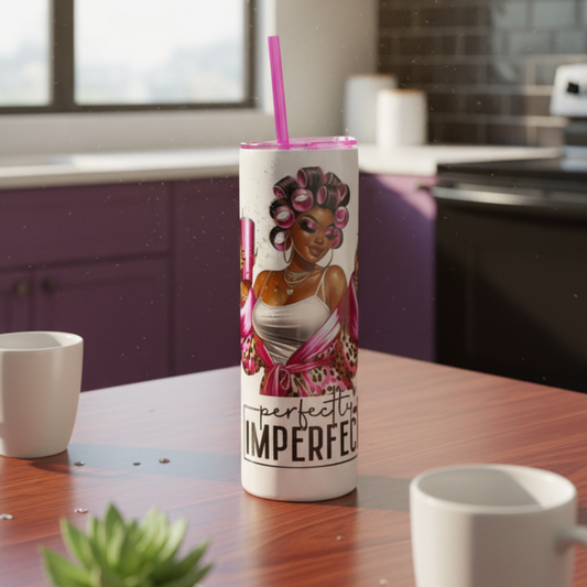 "Perfectly Imperfect” 20oz Tumbler – Self-Love & Confidence Cup | Mugnify Abundance