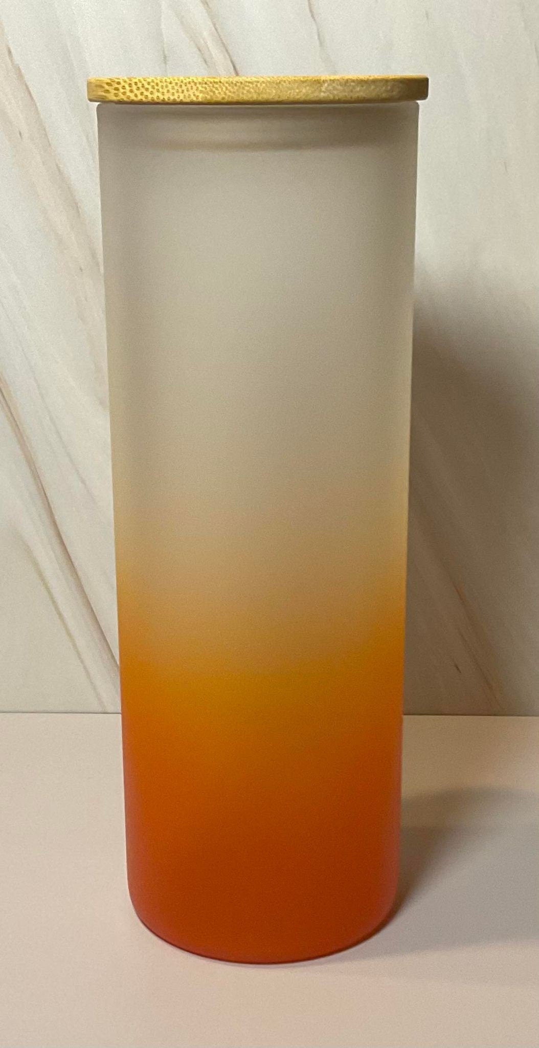 Inspirational Ombre Glass Tumbler: Be Stronger Than Your Excuses