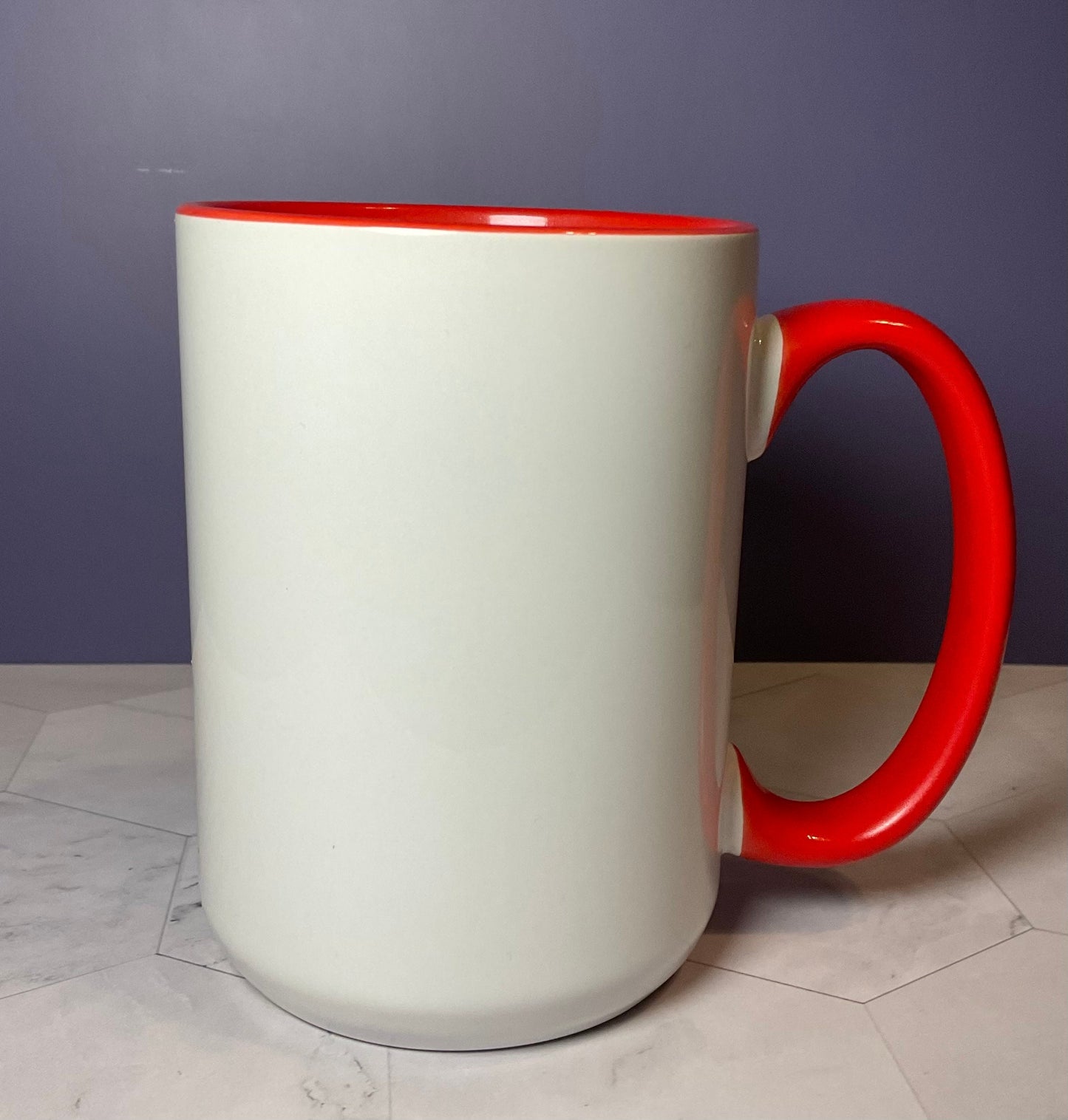 Pray Believe Fight Coffee Mug: Two-Tone Red and White Ceramic, 15 oz