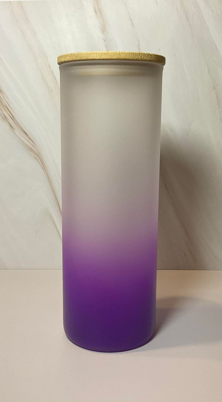 I Match Energy - 25 oz Pink Ombre Tumbler with Bamboo Lid &amp; Plastic Straw