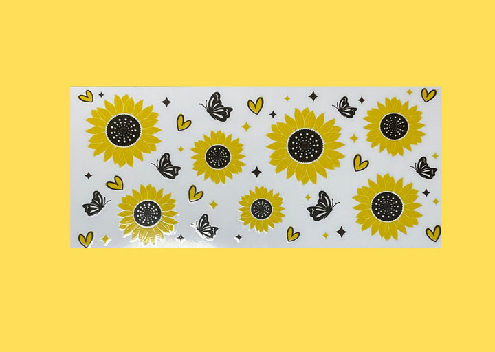 Sunflower Mug: Insulated Stainless Steel Coffee Mug with Lid (16 oz)