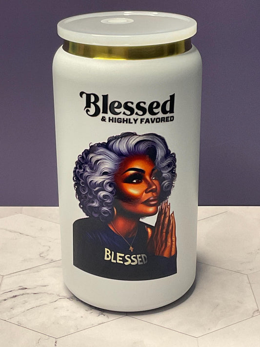 Blessed Woman Stainless Steel Tumbler: 16 oz Insulated Travel Mug