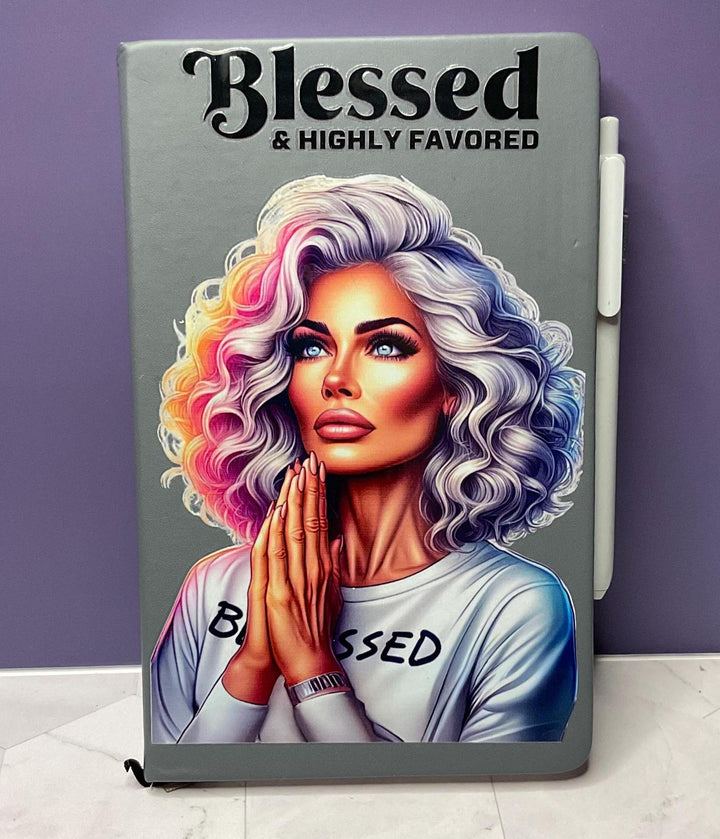 Blessed &amp; Highly Favored Hard Cover Daily Journal: Mindfulness Gift