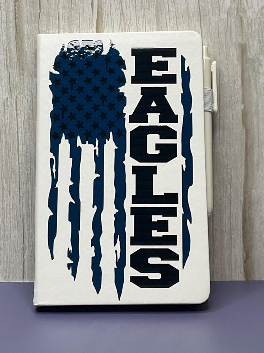 Eagles Fan Journal: White Faux Leather Hardcover, 128 Lined Pages