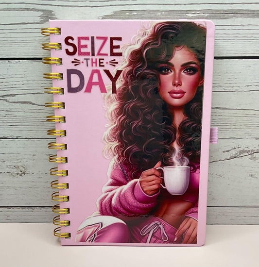 Seize the Day Journal: Pink Hard Cover, Mindfulness Gift