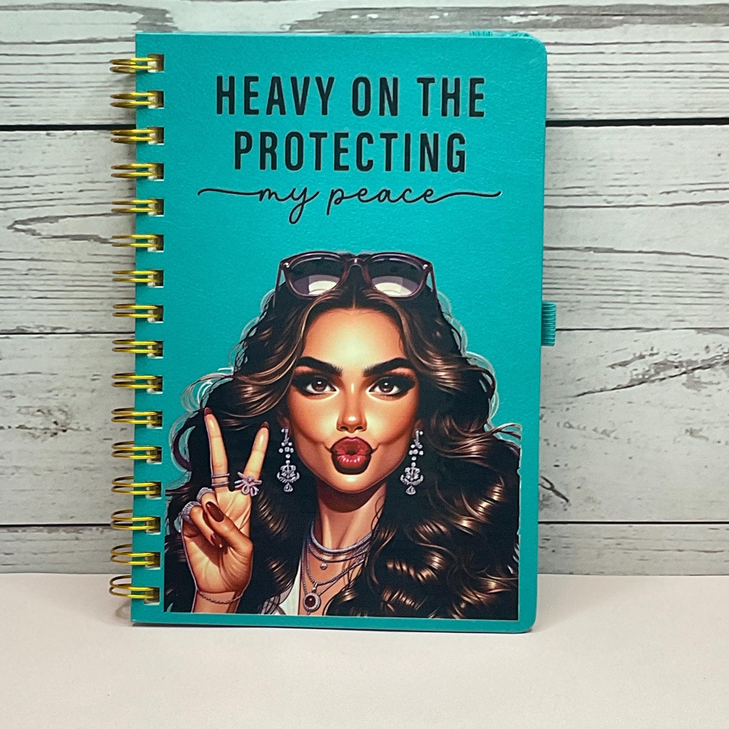 Protect My Peace Journal: Hard Cover Daily Positivity Notebook