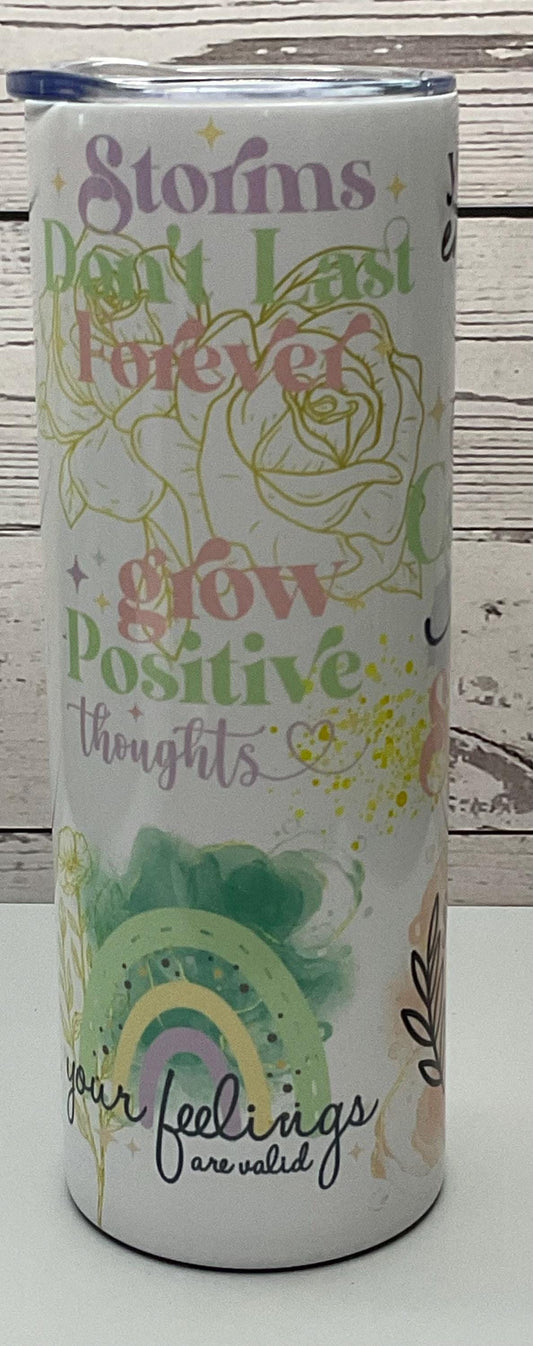 Self-Love Quotes 20 oz Tumbler: Stainless Steel Insulated Coffee Cup