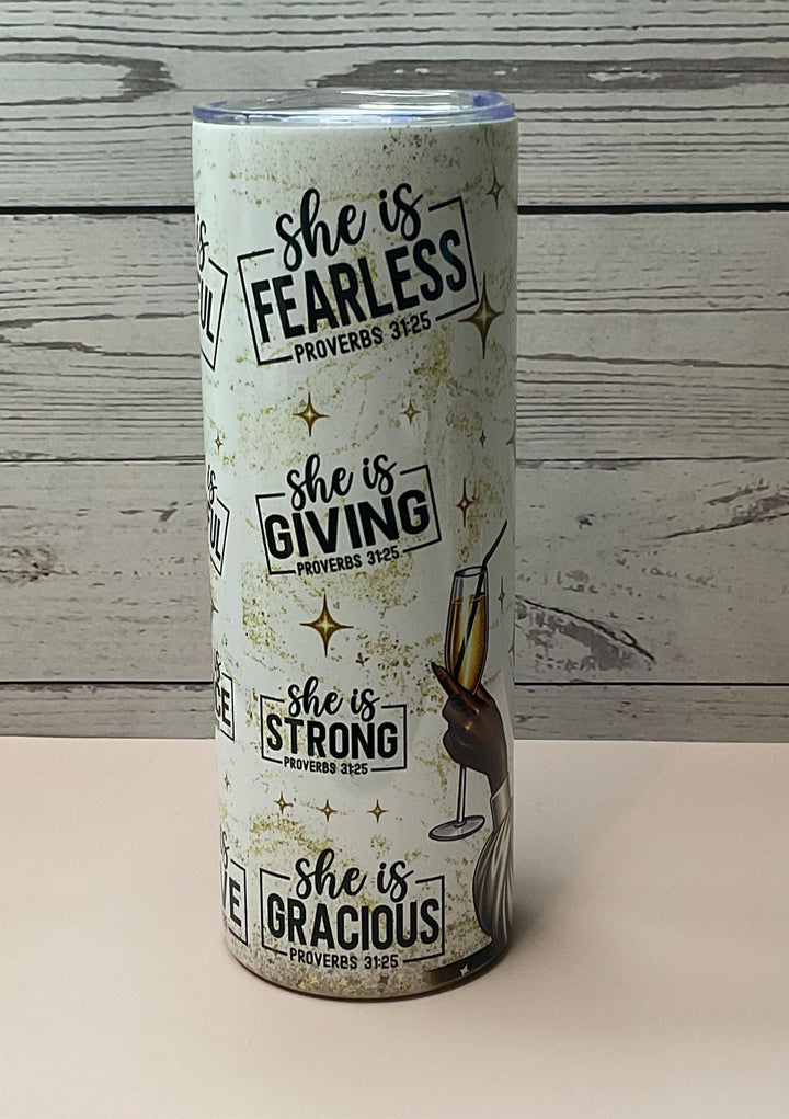 Phenomenal Woman Tumbler: Insulated Stainless Steel, Melanin Gift