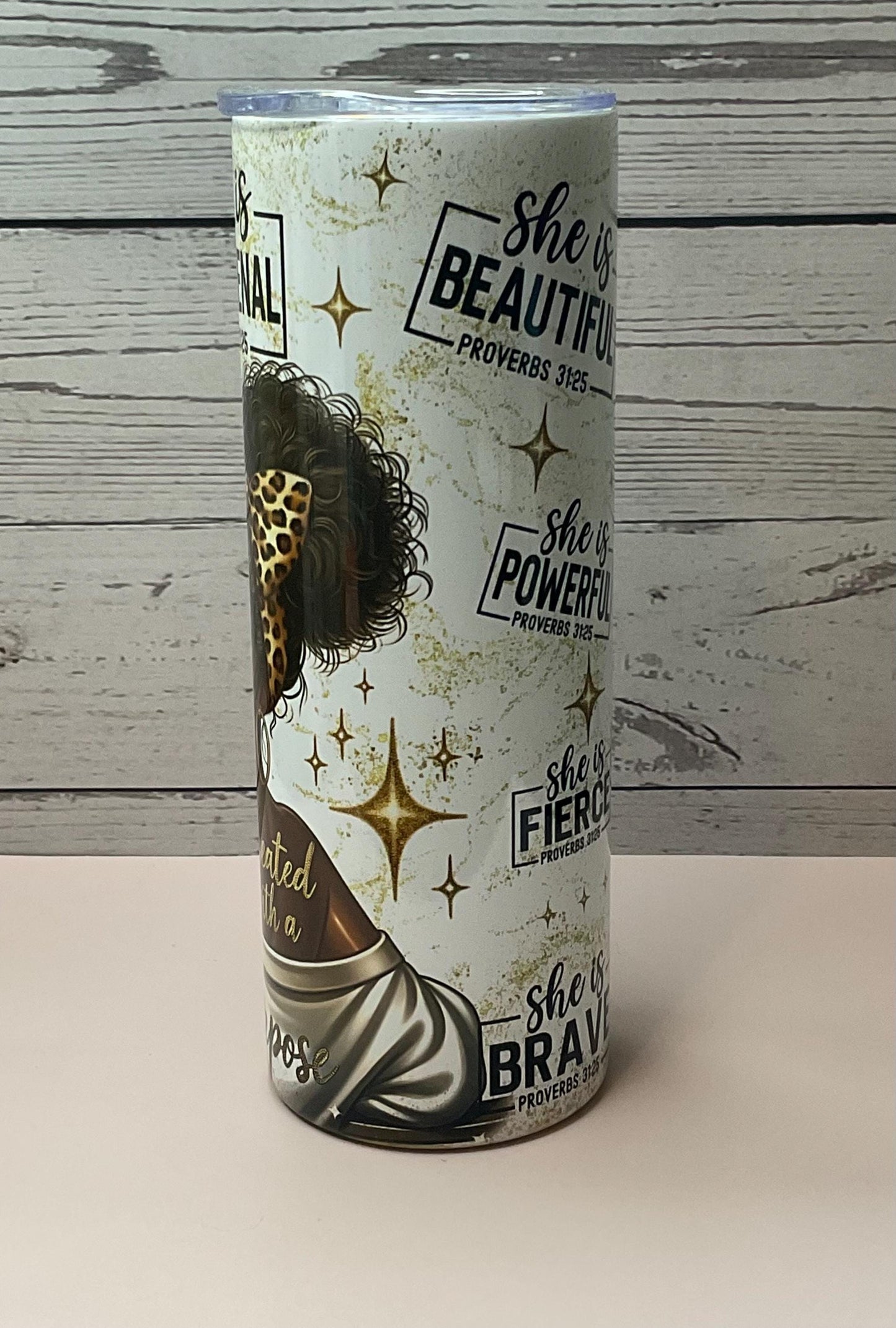 Phenomenal Woman Tumbler: Insulated Stainless Steel, Melanin Gift