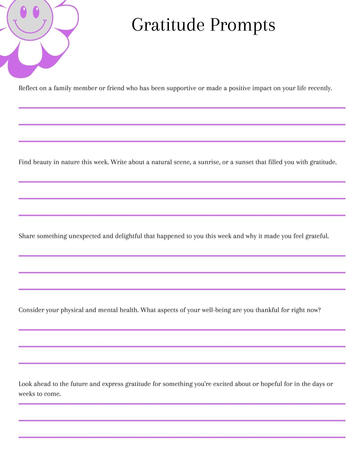 Gratitude Journal: 24-Page Daily Reflection