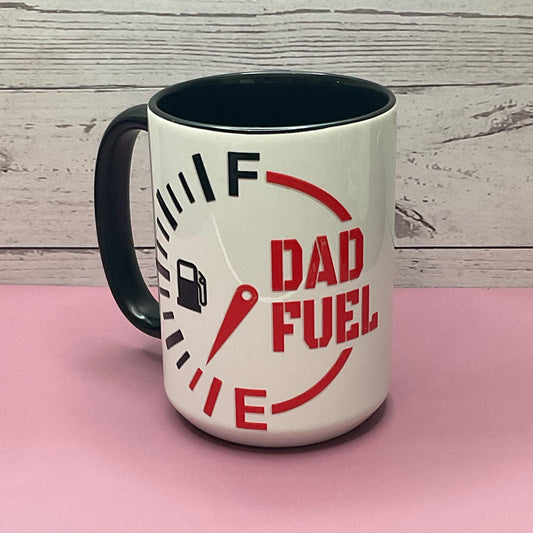 DAD Black and White 2-Tone Coffee Mug 15 oz, Perfect for Father's Day