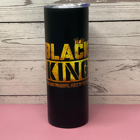 Black King Stainless Steel Tumbler: Melanin Pride Gift