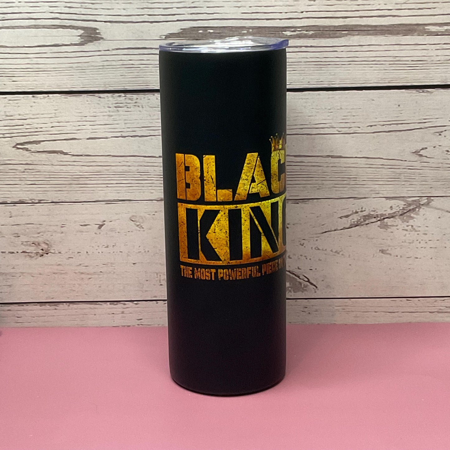 Black King Stainless Steel Tumbler: Melanin Pride Gift