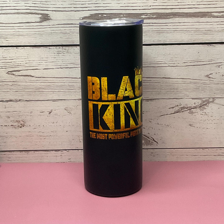 Black King Stainless Steel Tumbler: Melanin Pride Gift