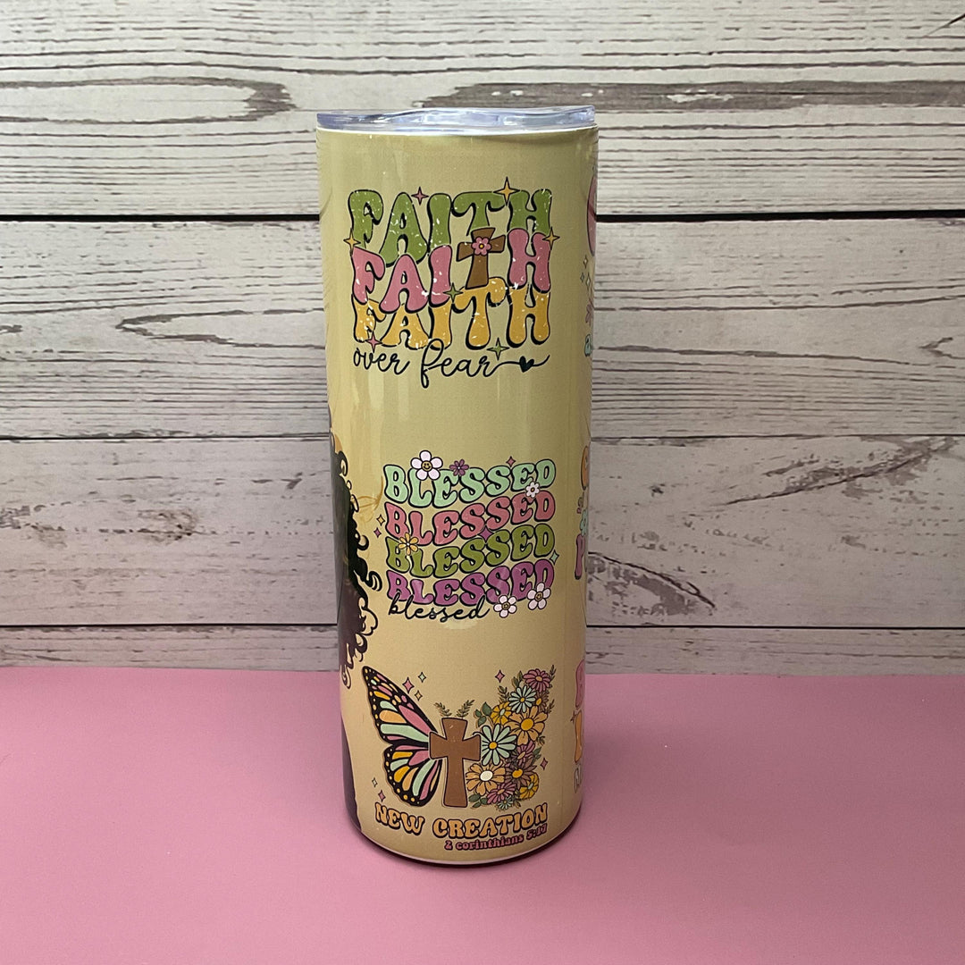 Walk By Faith Tumbler: 20 oz Insulated Travel Mug