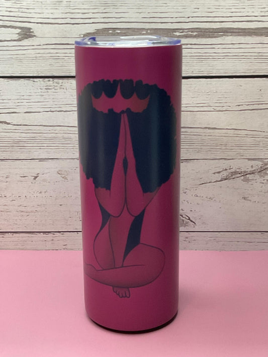 Praying God-fidence 20 oz Tumbler: Insulated Lid Gift