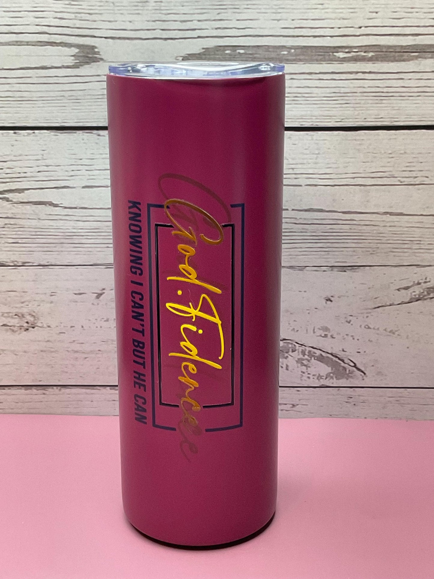 Praying God-fidence 20 oz Tumbler: Insulated Lid Gift
