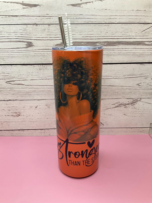 Affirmation Tumbler: Orange 20 oz Insulated Travel Mug