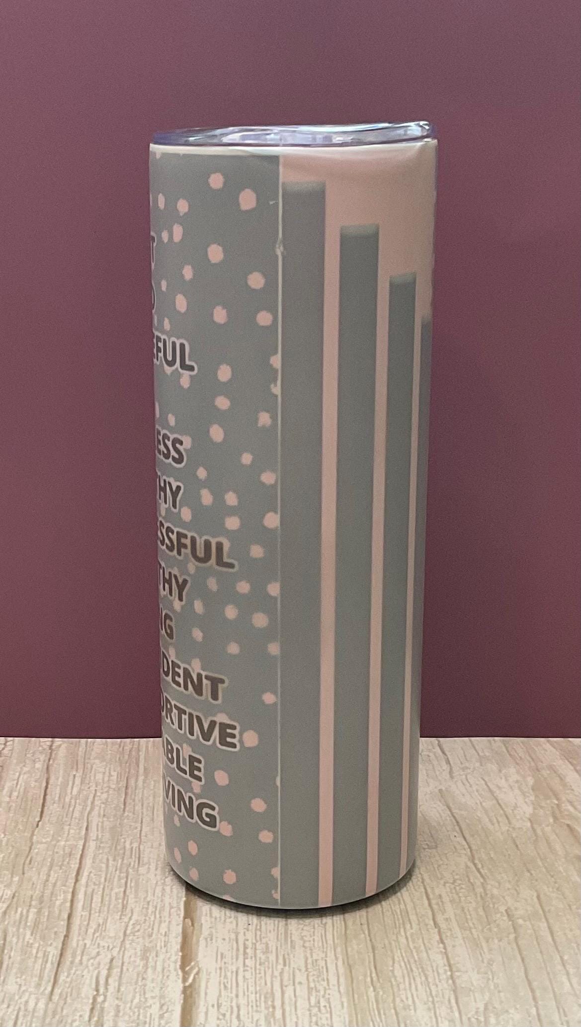 I AM Affirmations Tumbler with Insulated Lid (Misfit Collection
