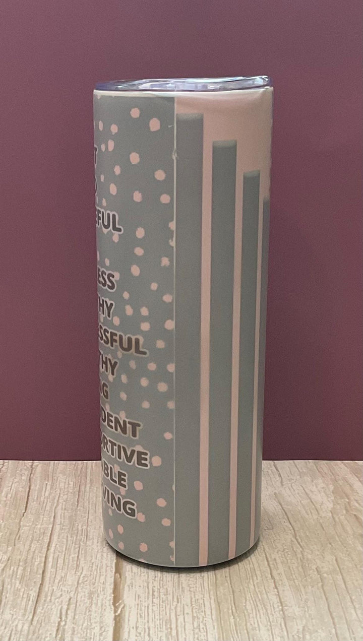 I AM Affirmations Tumbler with Insulated Lid (Misfit Collection