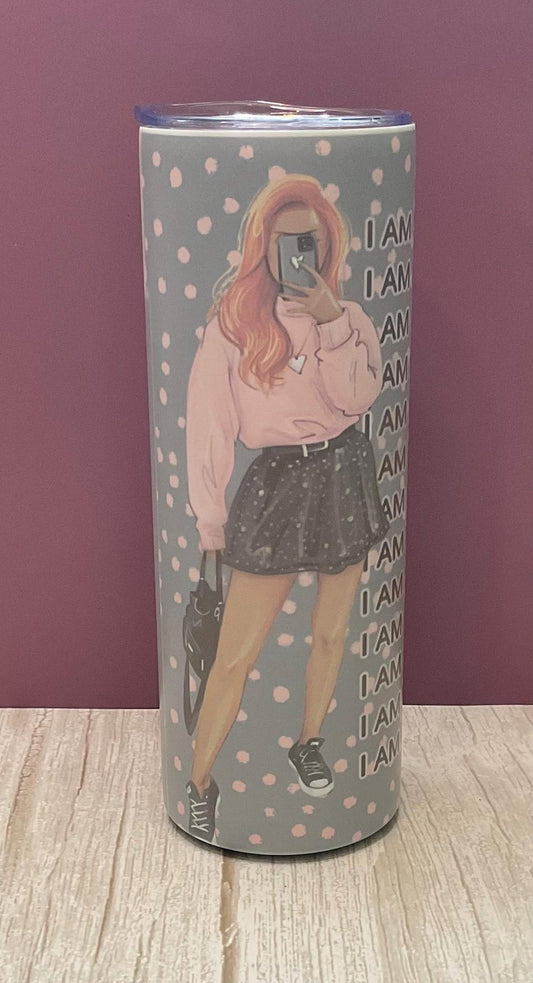 I AM Affirmations Tumbler with Insulated Lid (Misfit Collection