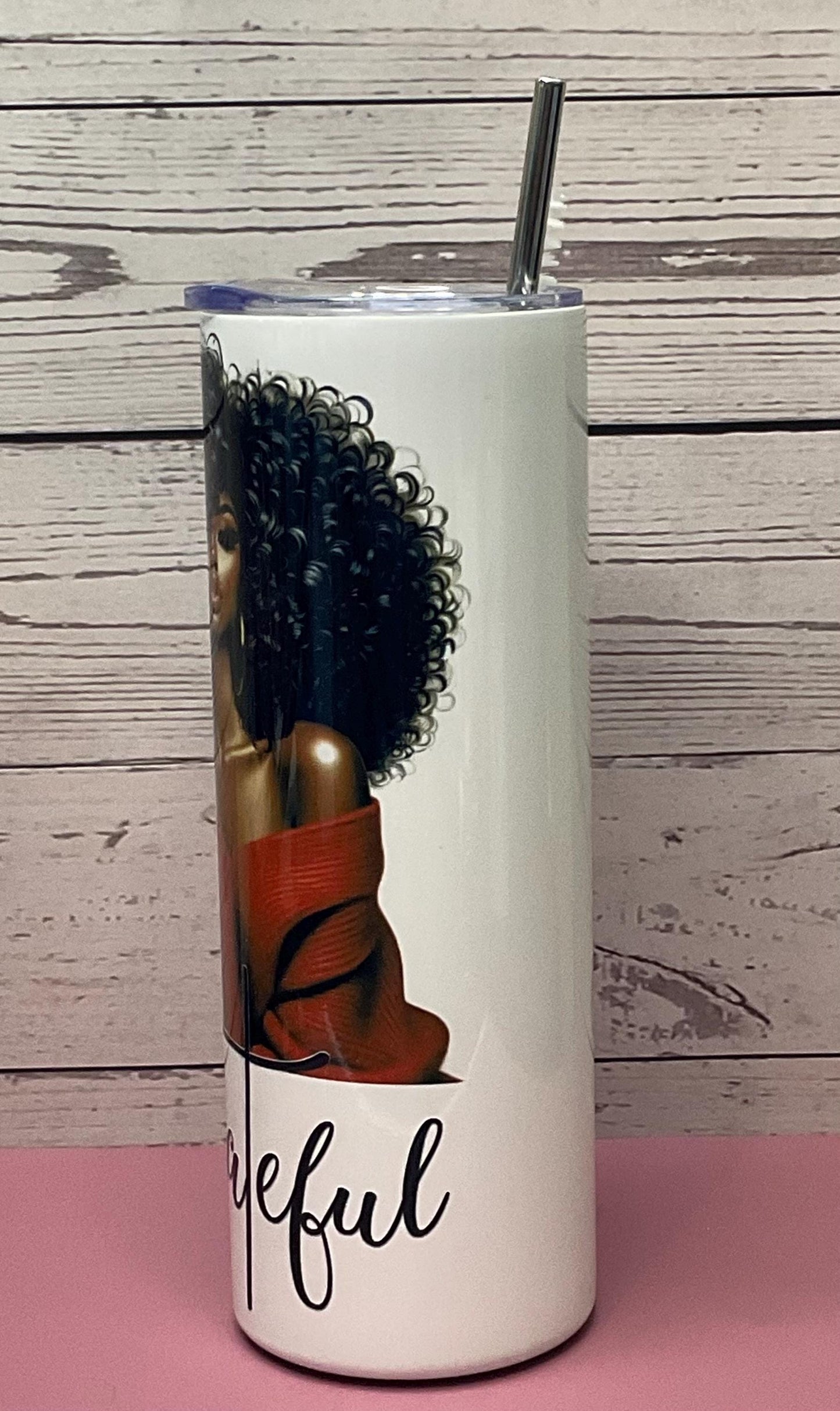 Grateful 20 oz Tumbler with Insulated Lid: Gift for Niece, Daughter, Friend
