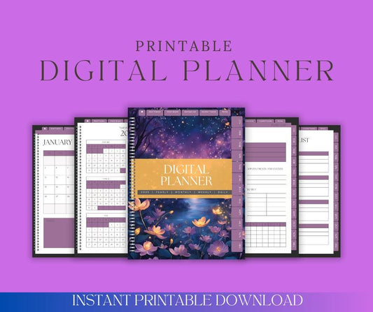 Purple Digital Planner: On-the-Go Organization