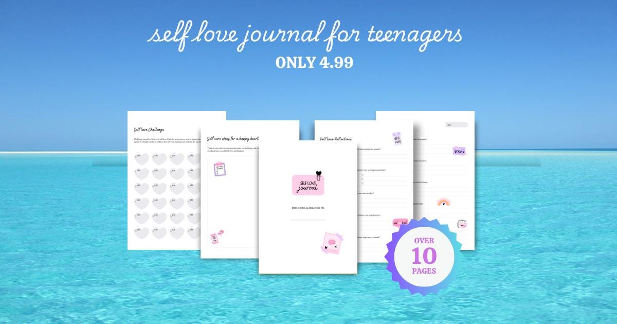Self-Love Journal for Teenagers: Digital Gift