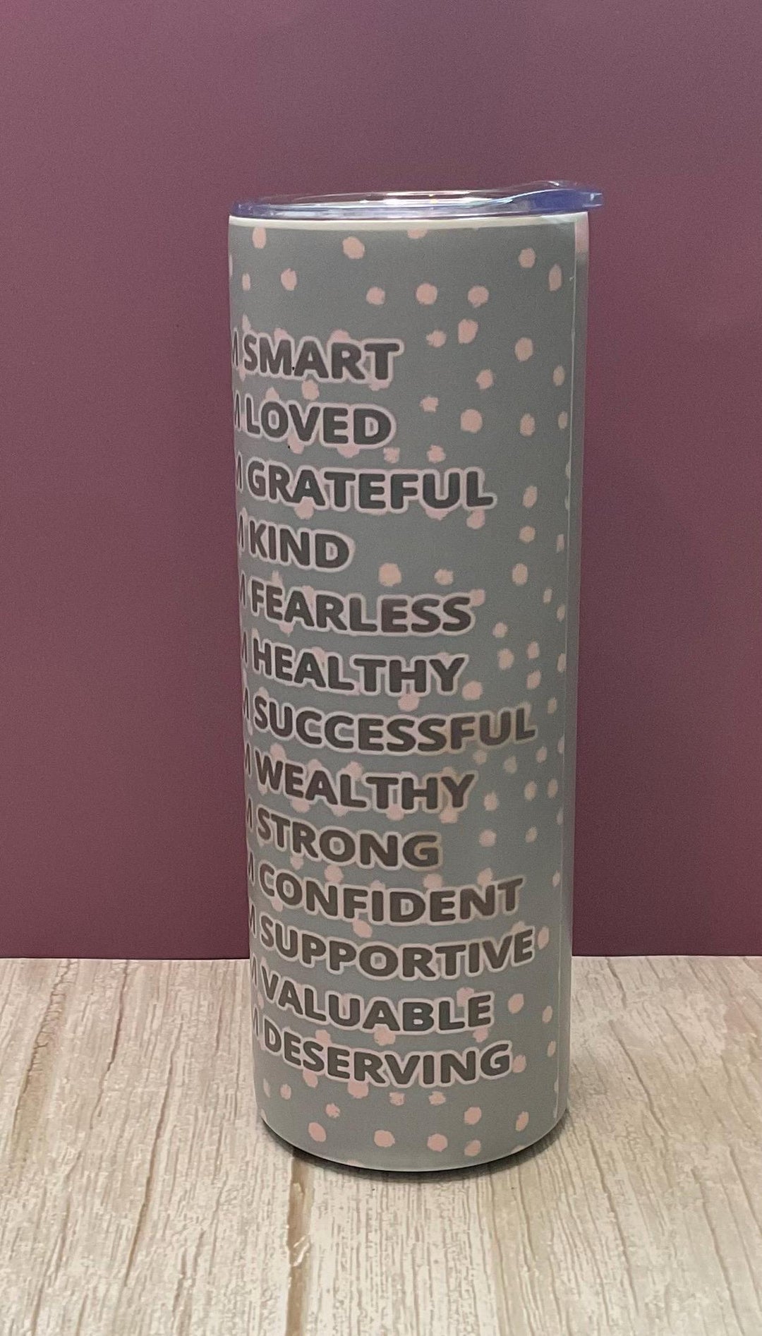 I AM Affirmations Tumbler with Insulated Lid (Misfit Collection