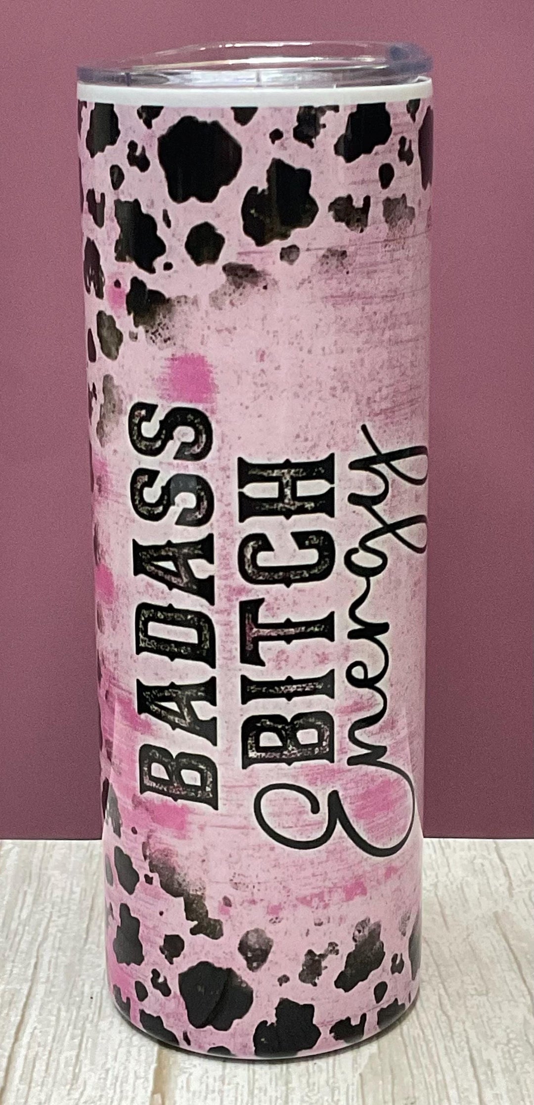 20 oz Insulated Tumbler - Baddie Energy Travel Cup (Baddass Btch Energy