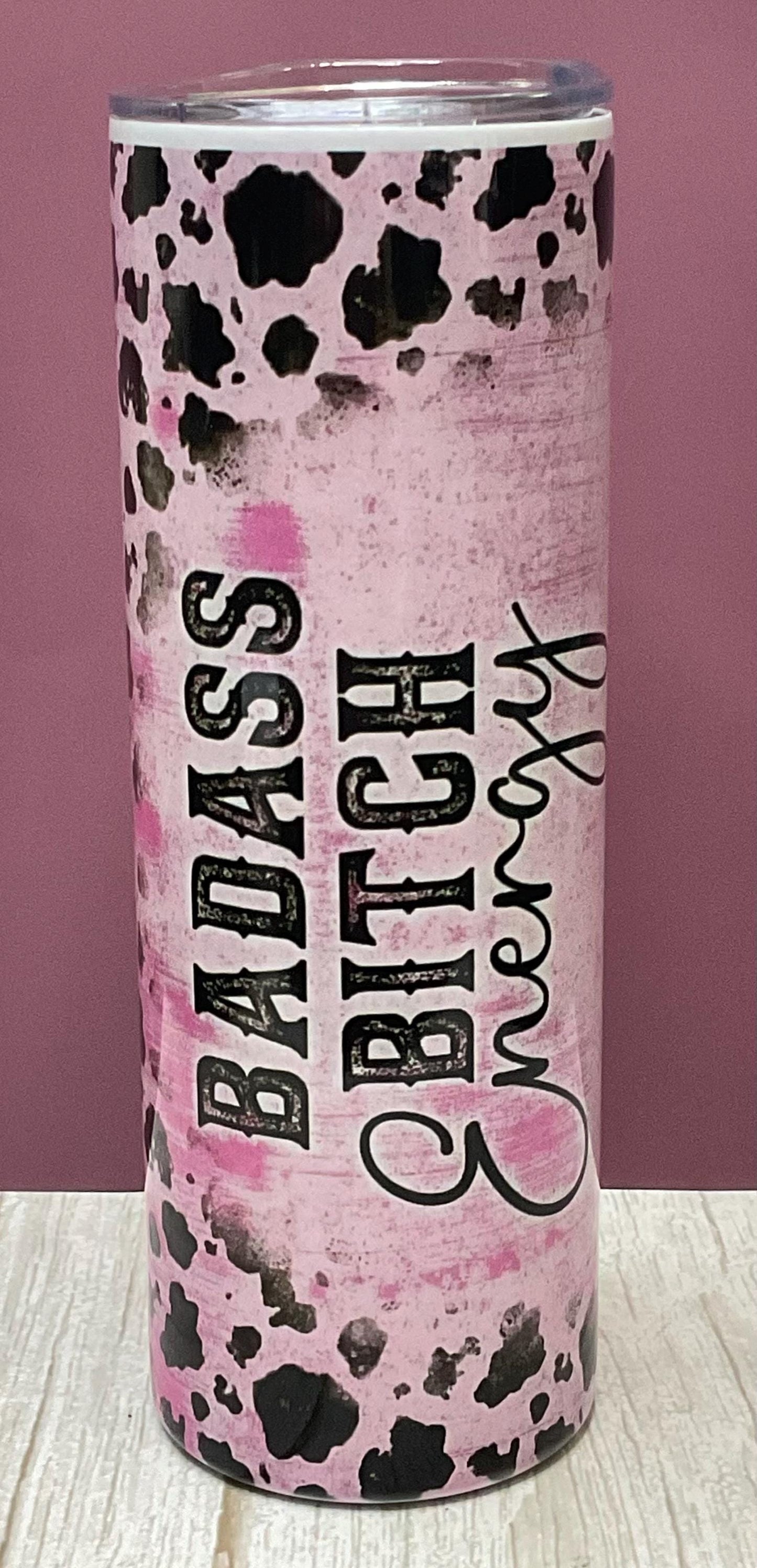 20 oz Insulated Tumbler - Baddie Energy Travel Cup (Baddass Btch Energy