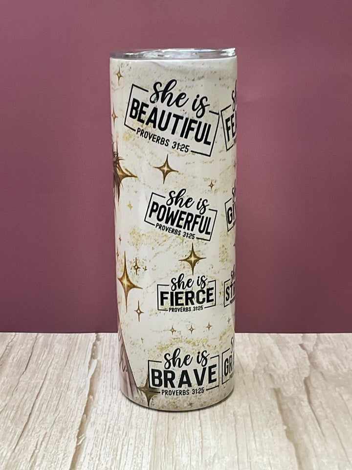 Phenomenal Woman - 20 oz Tumbler + Insulated Lid, Perfect Gift for Mom, Best Friend, Daughter
