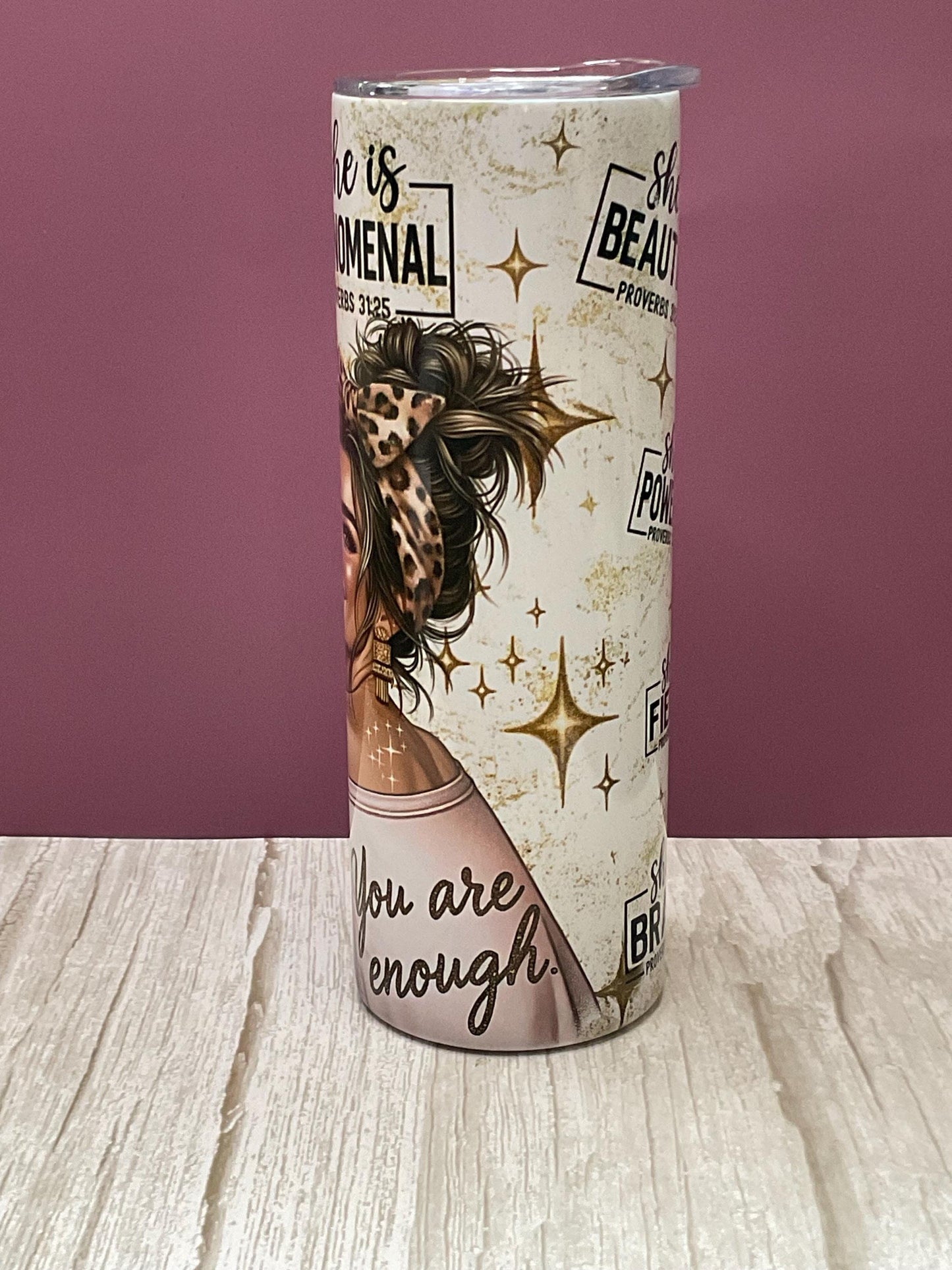 Phenomenal Woman - 20 oz Tumbler + Insulated Lid, Perfect Gift for Mom, Best Friend, Daughter
