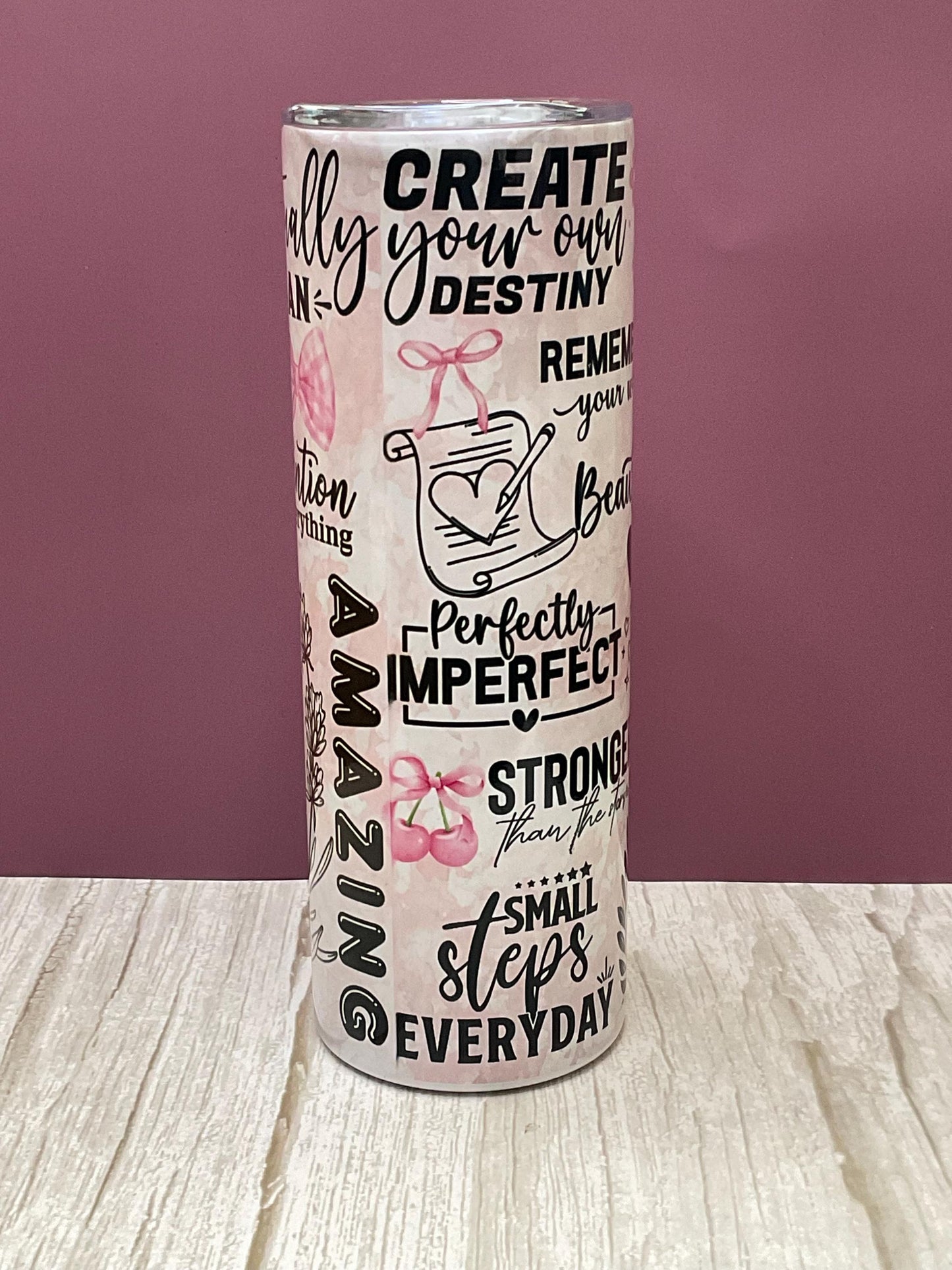 Limited Edition Affirmation- 20 oz Tumbler + Insulated Lid, Perfect Gift for Mom, Best Friend, Daughter