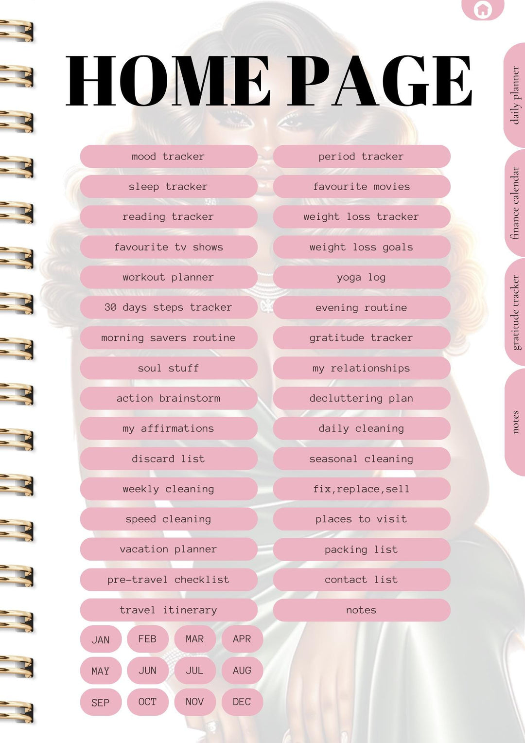 Digital Planner for Women: Productivity &amp; Self-Care Organizer (80+ Pages)