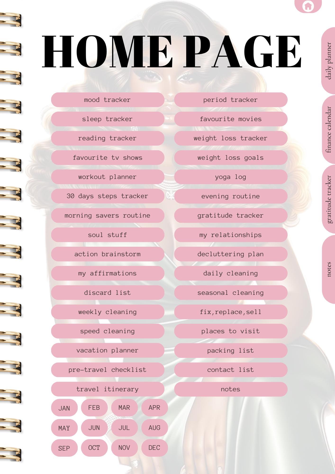 Digital Planner for Women: Productivity & Self-Care Organizer (80+ Pages)