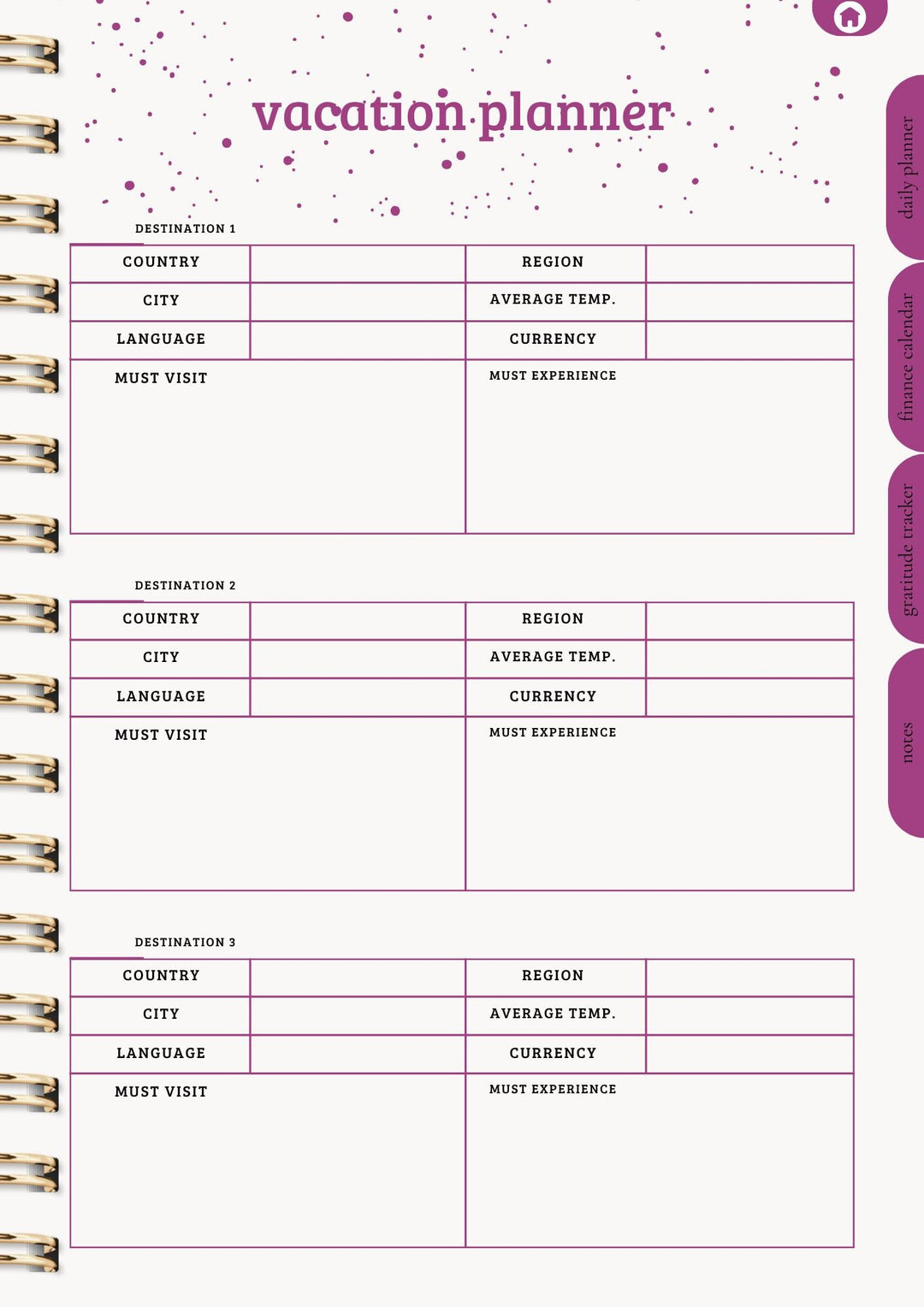 Digital Planner for Women: Productivity &amp; Self-Care Organizer (80+ Pages)