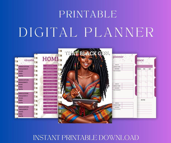 Digital Planner for Women: Productivity &amp; Self-Care Organizer (80+ Pages)