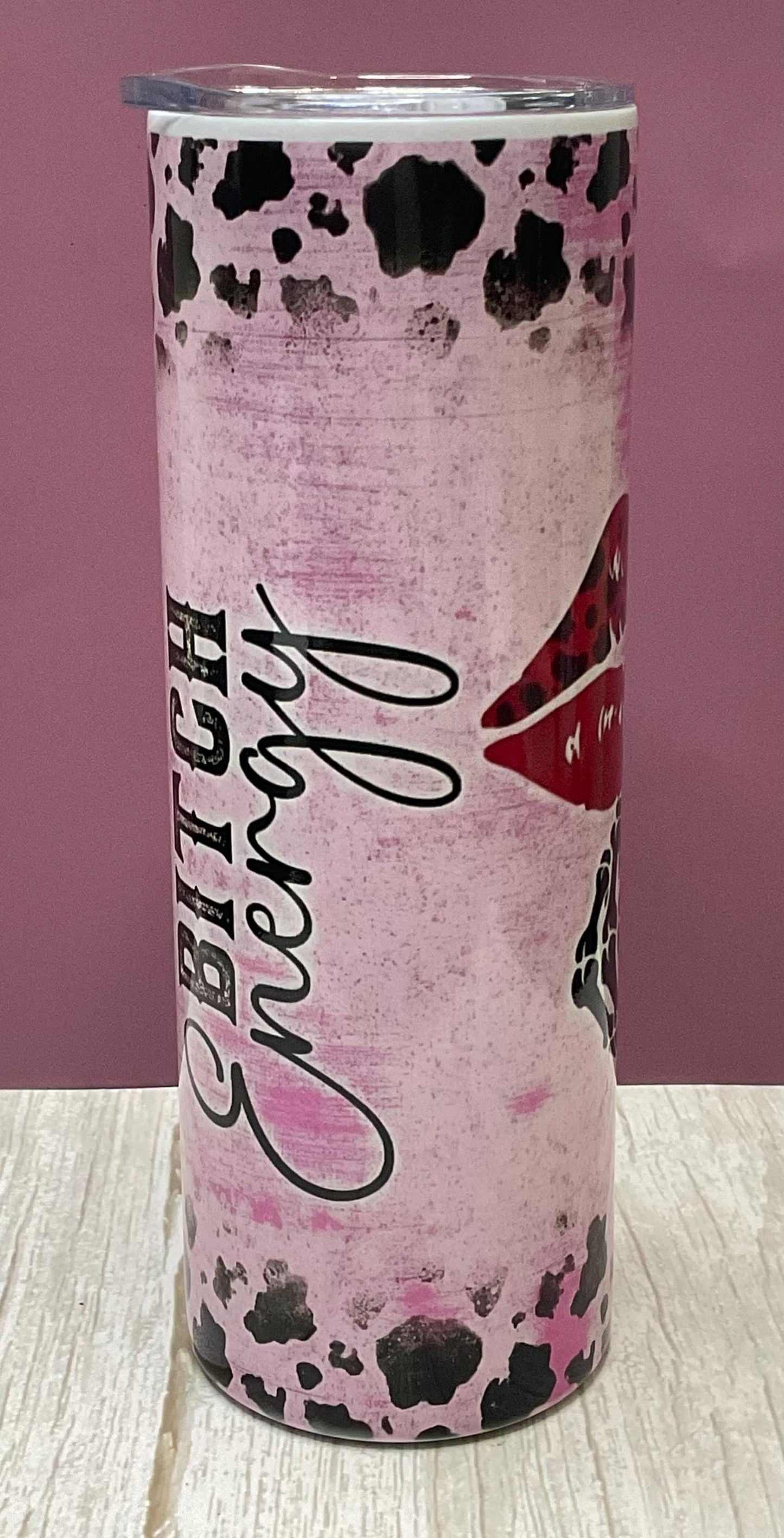 20 oz Insulated Tumbler - Baddie Energy Travel Cup (Baddass Btch Energy