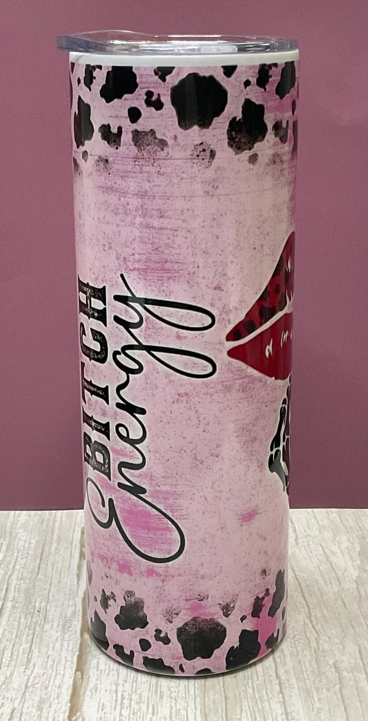 20 oz Insulated Tumbler - Baddie Energy Travel Cup (Baddass Btch Energy