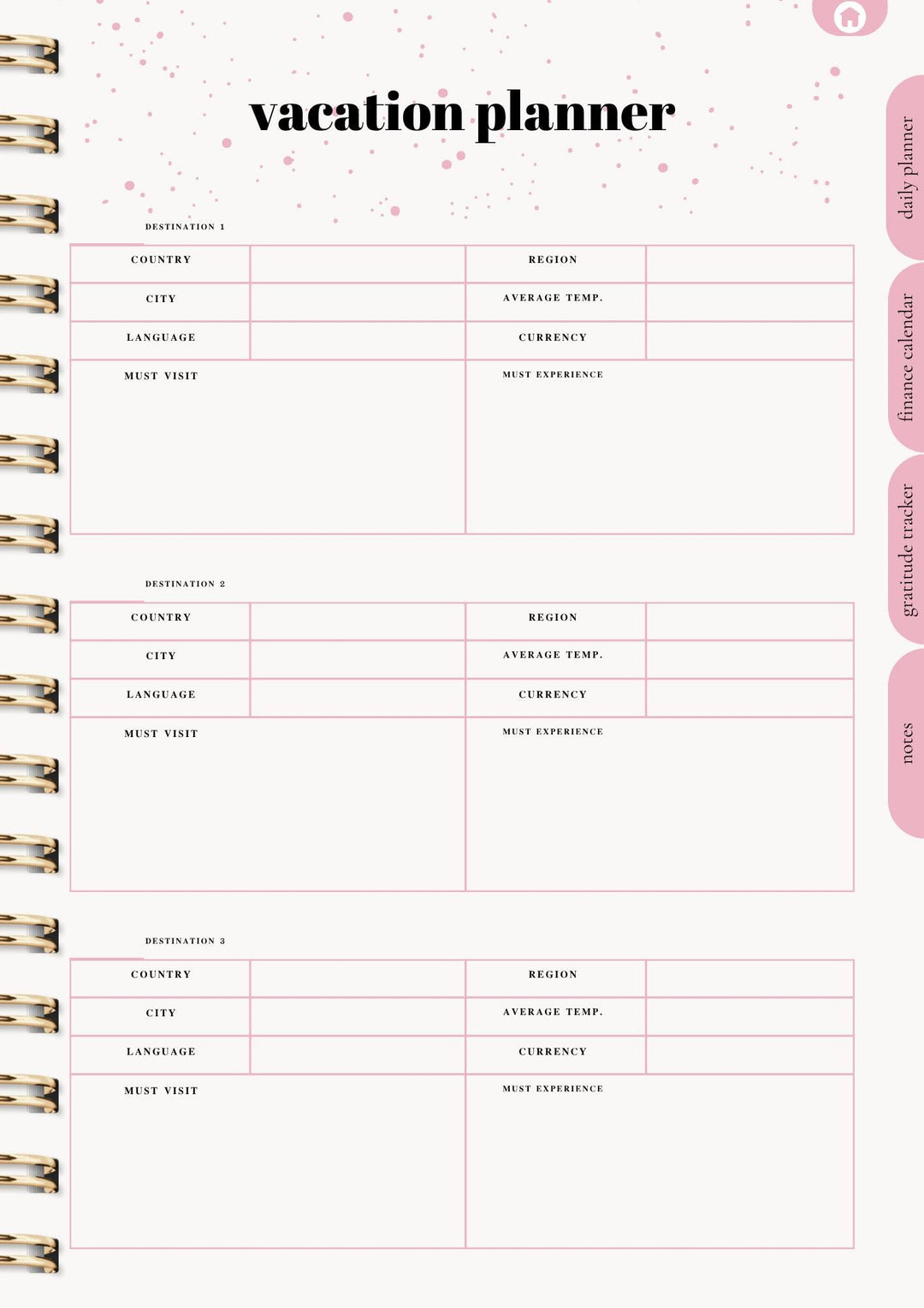 Digital Planner for Women: Productivity &amp; Self-Care Organizer (80+ Pages)
