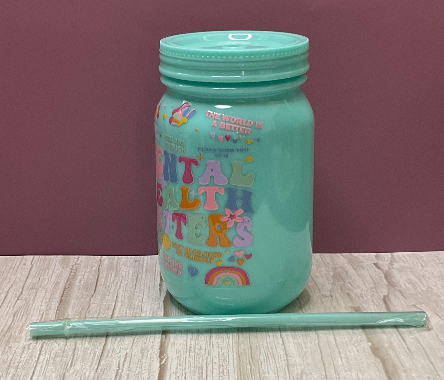 Mental Health Matters 20 oz Mug + Matching Lid, Perfect Gift for Mom, Best Friend, Daughter, Matching Journal