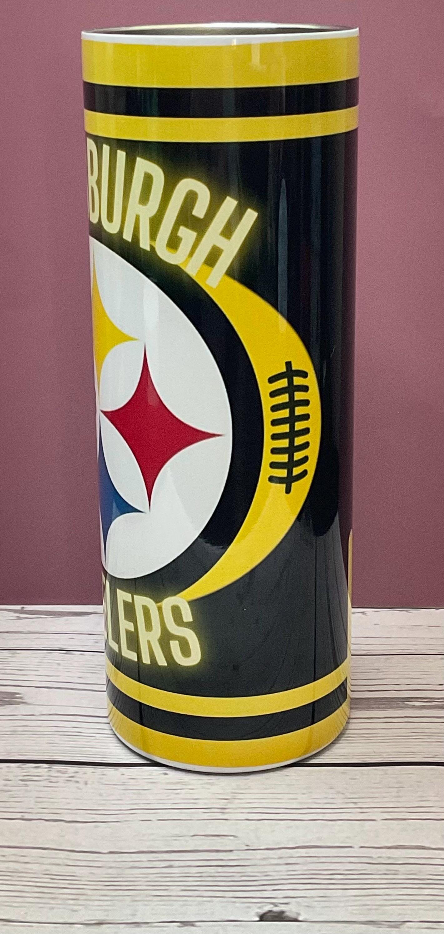 Black & Gold Football-Inspired Tumbler | 20oz Stainless Steel Travel Mug