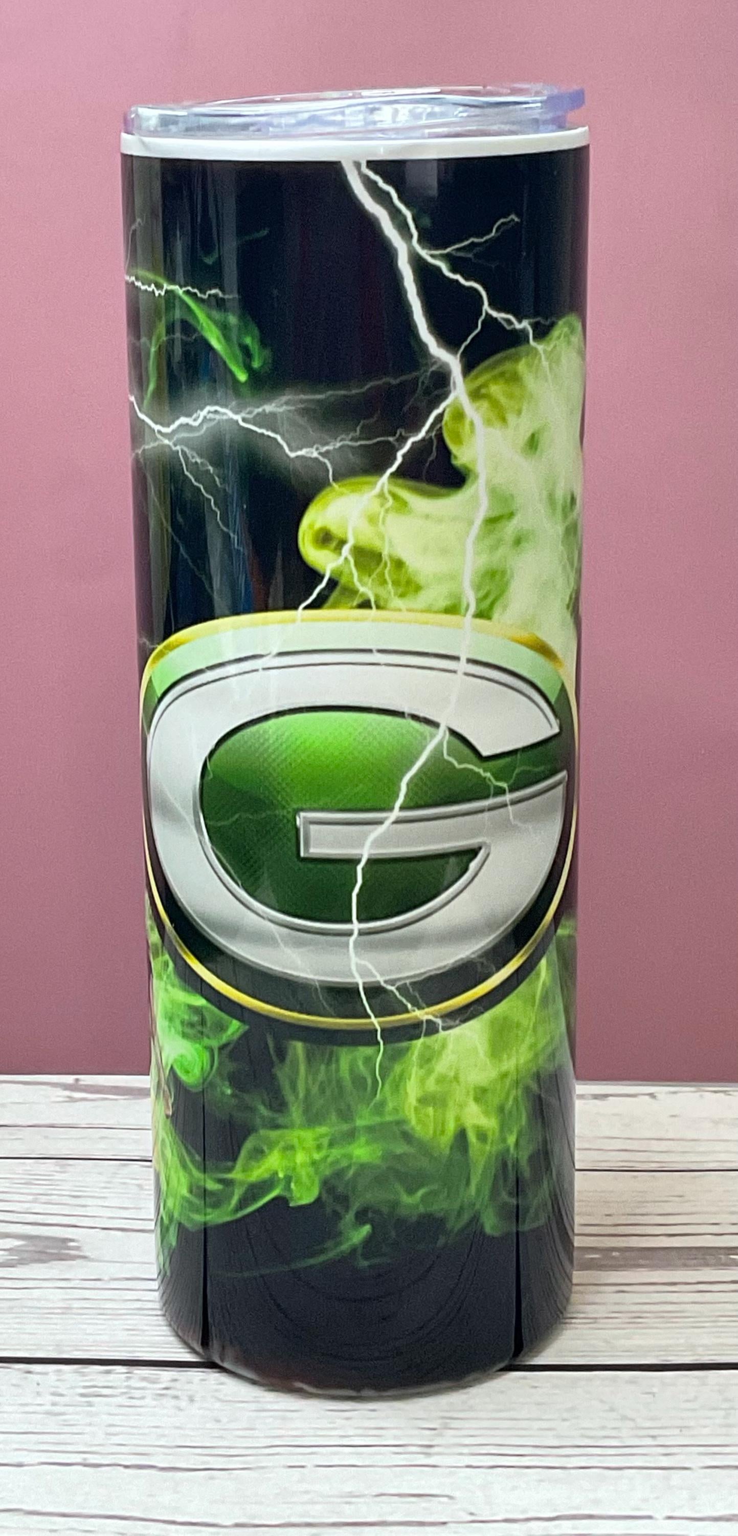 Green Lightning Insulated Tumbler: 20oz Stainless Steel Travel Cup