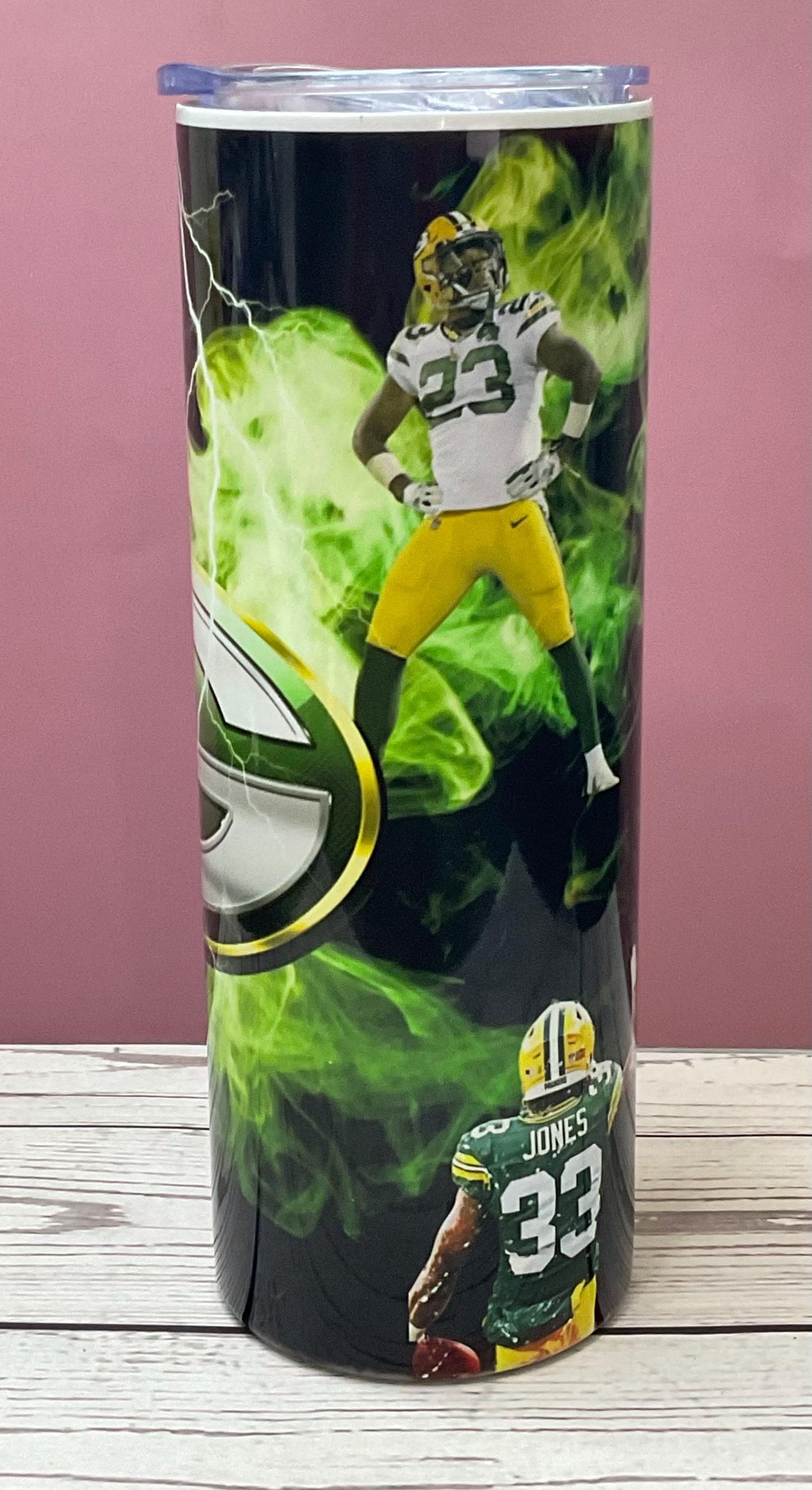 Green Lightning Insulated Tumbler: 20oz Stainless Steel Travel Cup