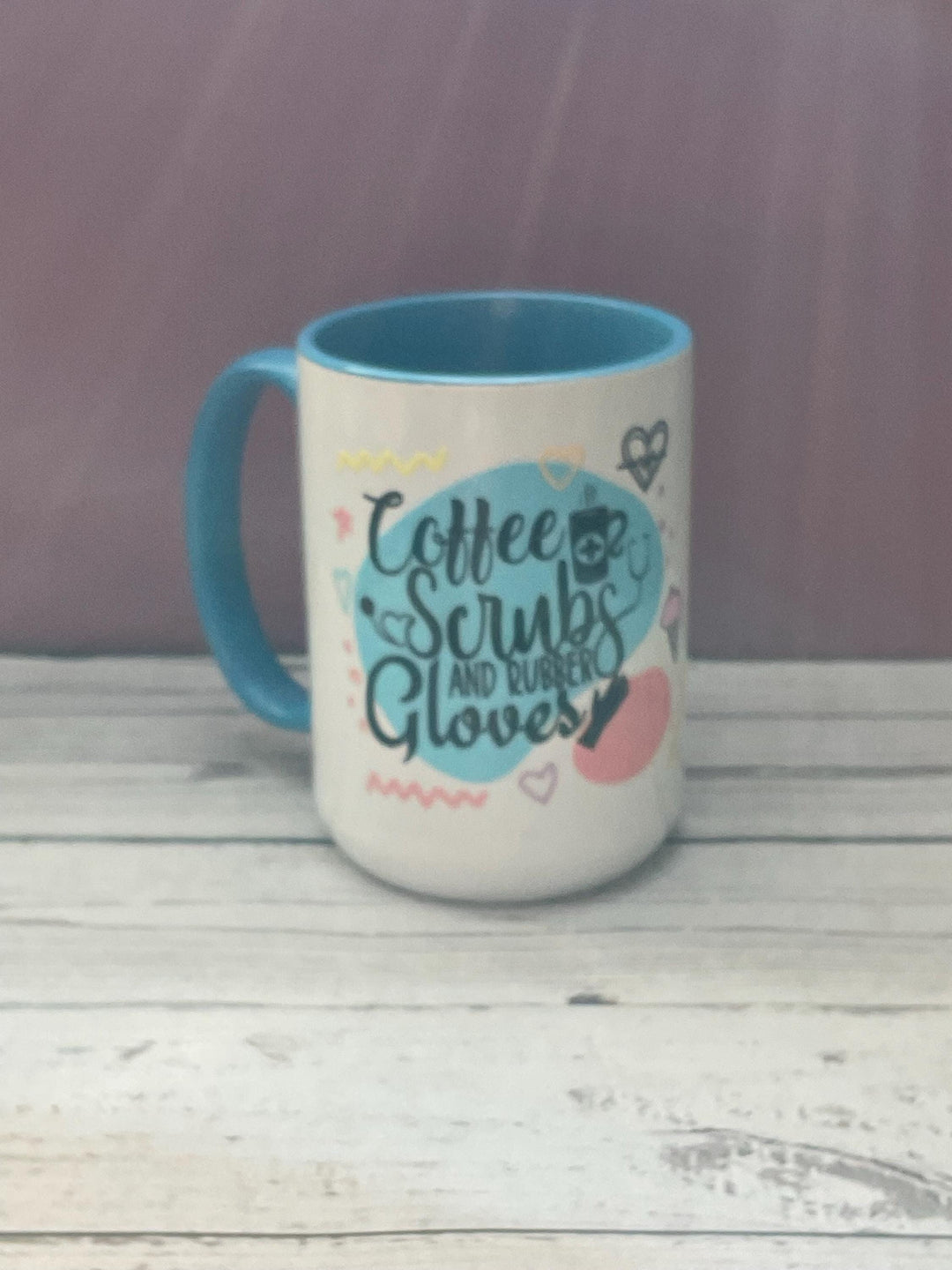 Nurse Coffee Mug: Coffee Scrubs &amp; Rubber Gloves - Medical Gift