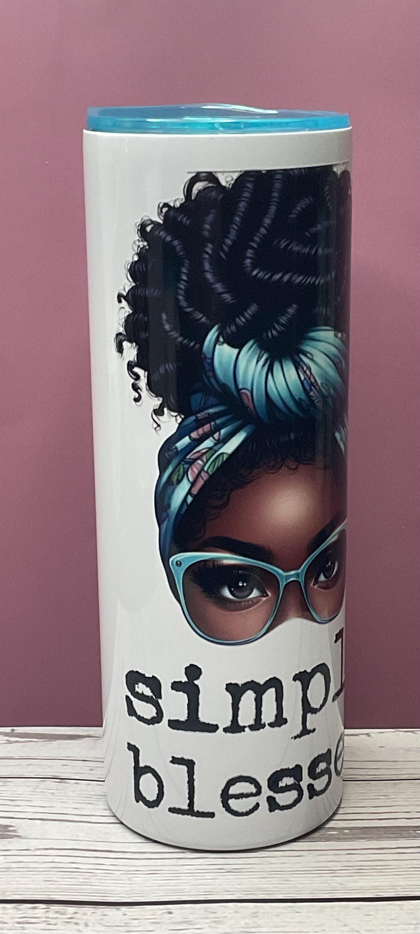 Simply Blessed Tumbler & Journal Set: Afrocentric Christian Gift