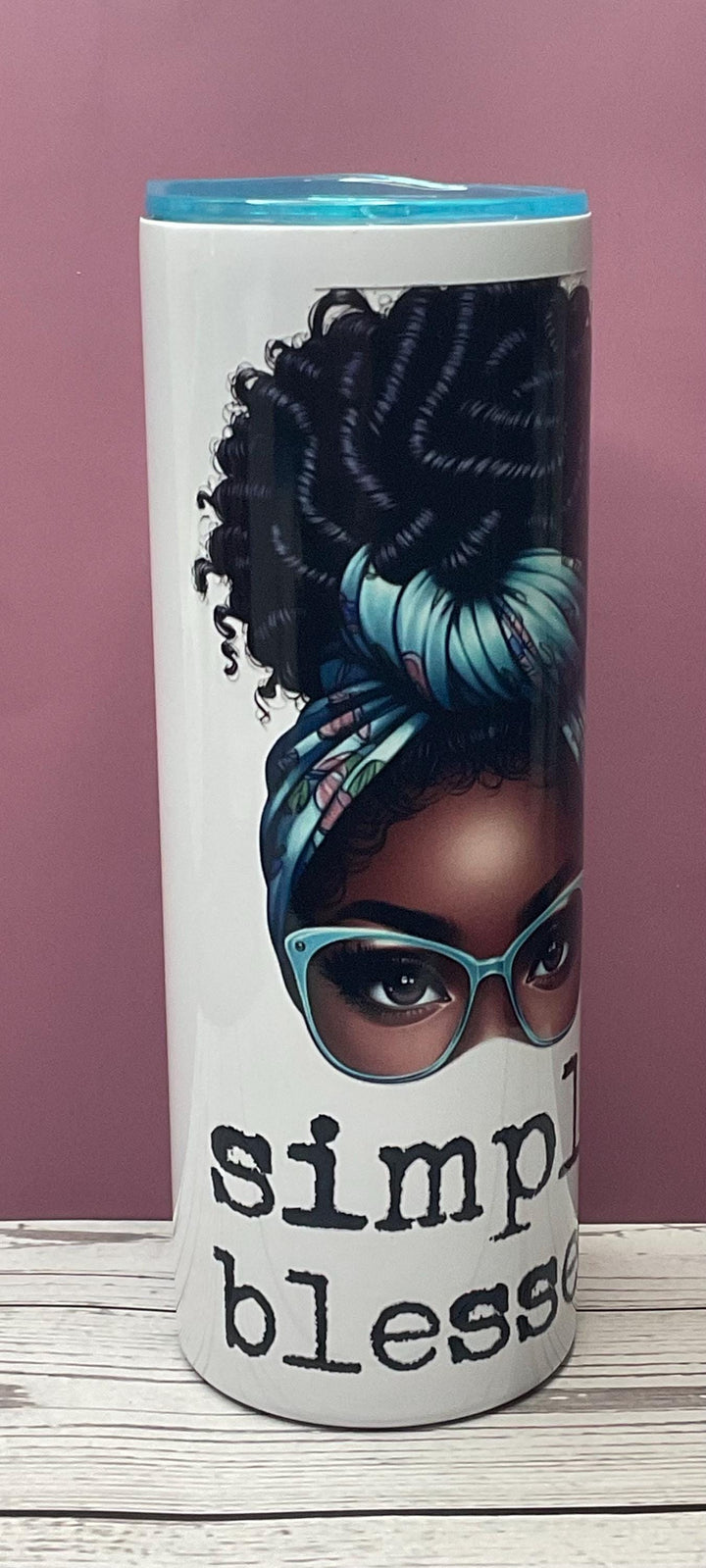 Simply Blessed Tumbler &amp; Journal Set: Afrocentric Christian Gift