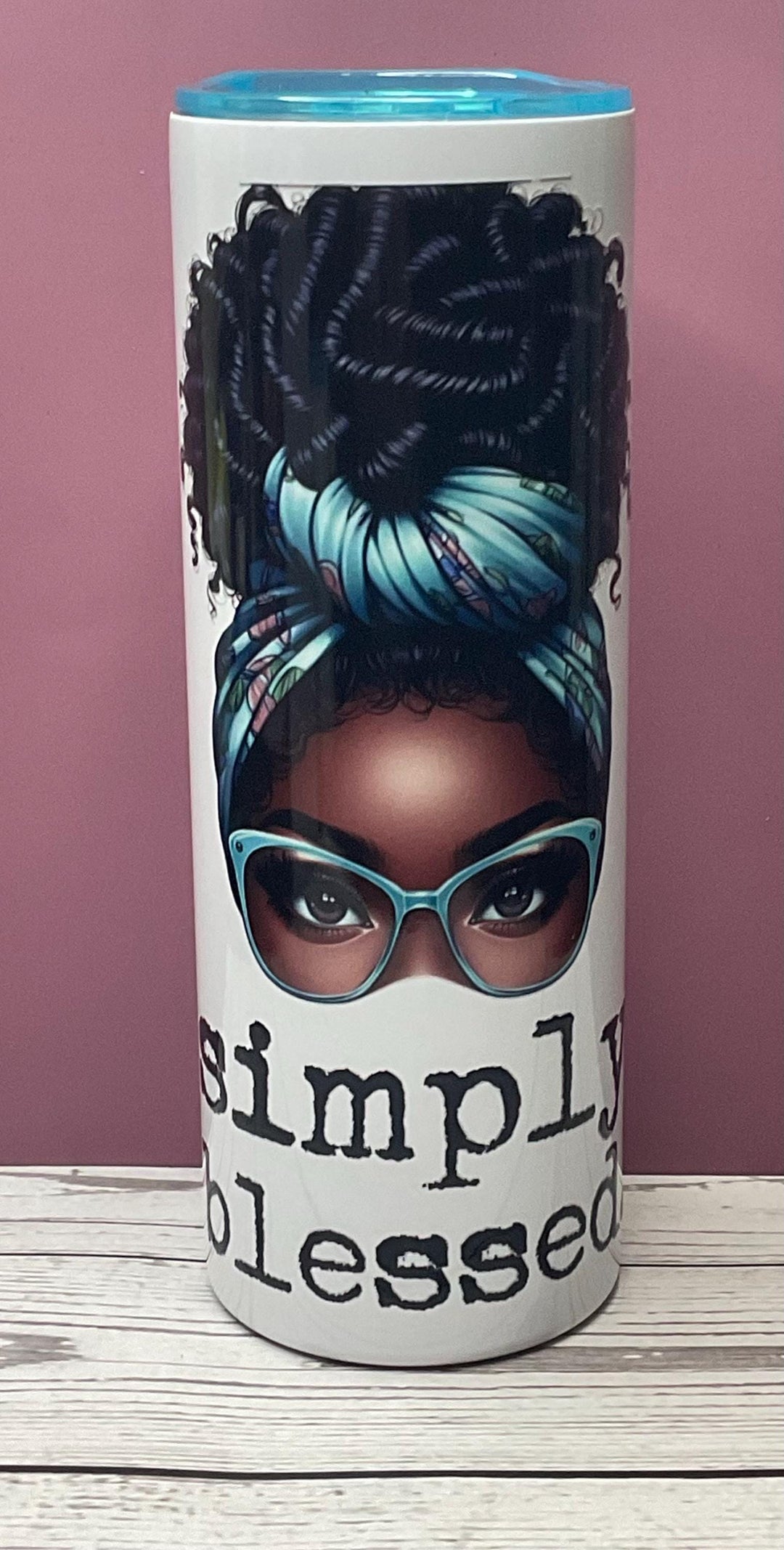 Simply Blessed Tumbler &amp; Journal Set: Afrocentric Christian Gift