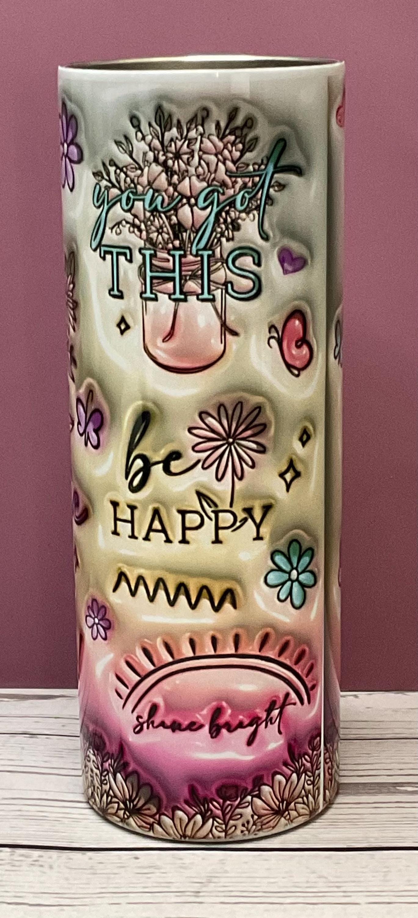 Inspirational Butterfly Tumbler: Motivational Stainless Steel Travel Mug